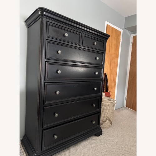 Used Raymour & Flanigan Dark Brown Dresser for sale on AptDeco