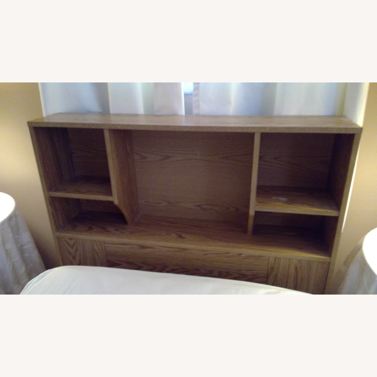 Light Brown Wood Twin Bed - image-4