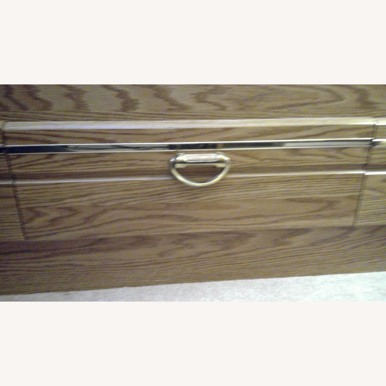 Light Brown Wood Twin Bed - image-2