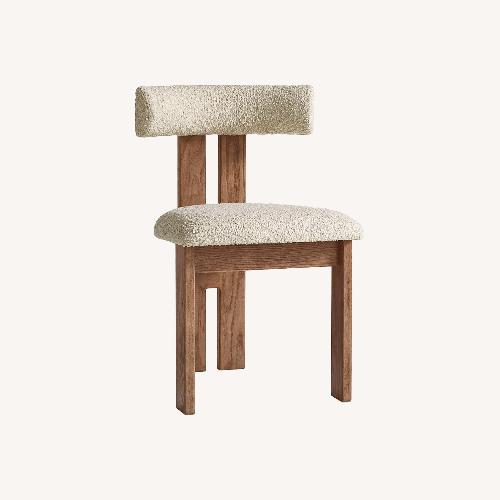 Used Crate & Barrel Ceremonie Natural Boucle Dining Chair by Athena Calderone for sale on AptDeco