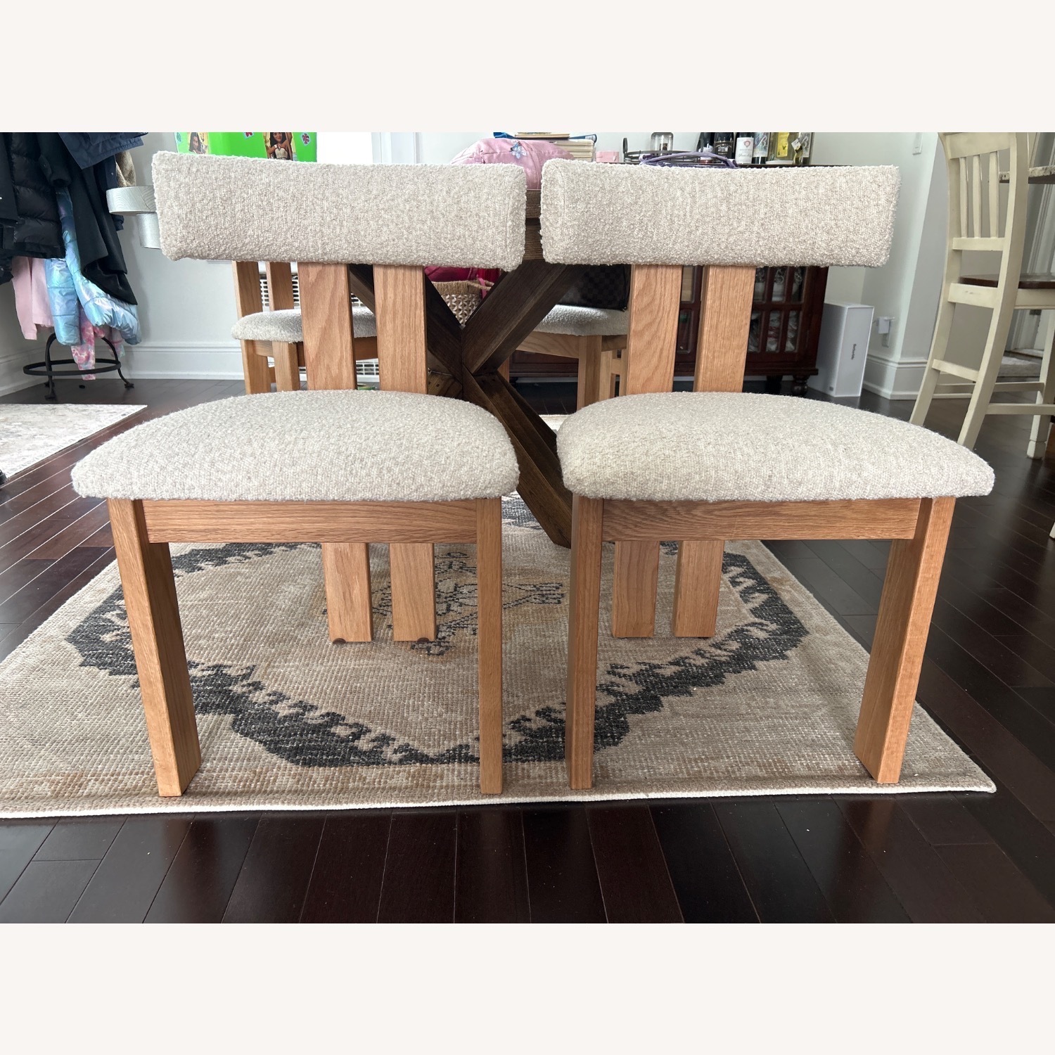 Crate & Barrel Ceremonie Natural Boucle Dining Chair by Athena Calderone - image-2