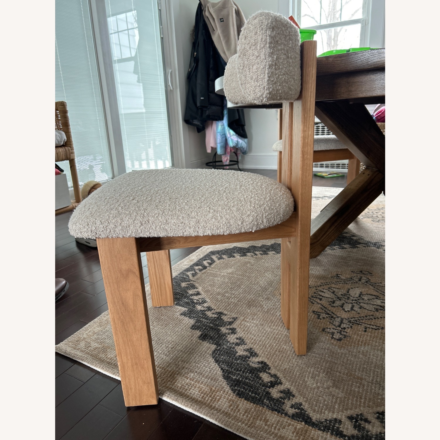 Crate & Barrel Ceremonie Natural Boucle Dining Chair by Athena Calderone - image-3