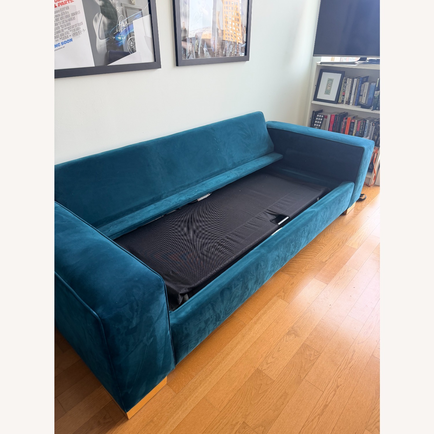 Apt2b Melrose Green Velvet Sleeper Sofa - image-5