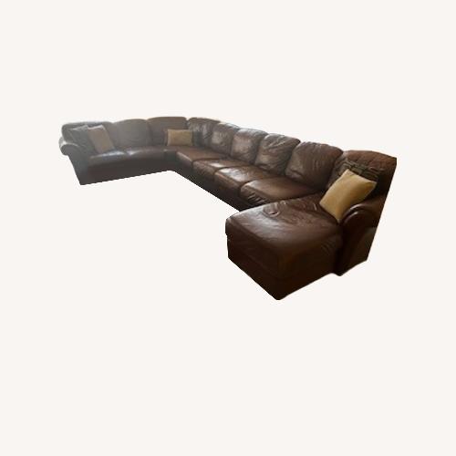 Used Chateau D'ax Greyson Dark Brown 3+ Piece Sectional for sale on AptDeco