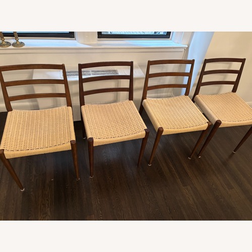 Used West Elm Holland Natural Wood Dining Chairs (Acorn) for sale on AptDeco