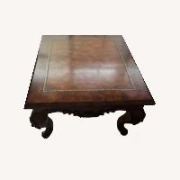 Dark Brown Wood Side Table