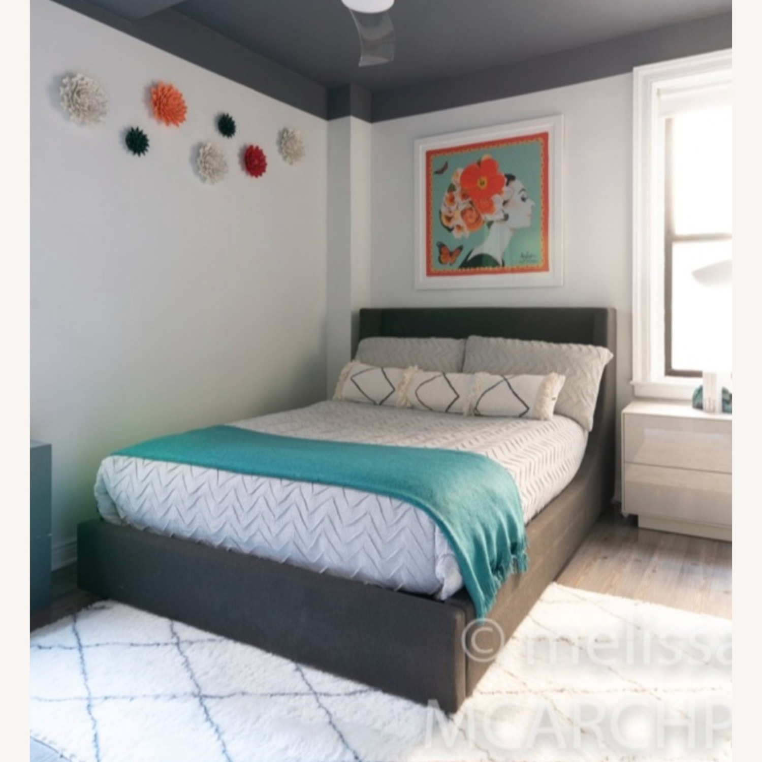 Room & Board Gray Queen Marlo Storage Bed - image-4