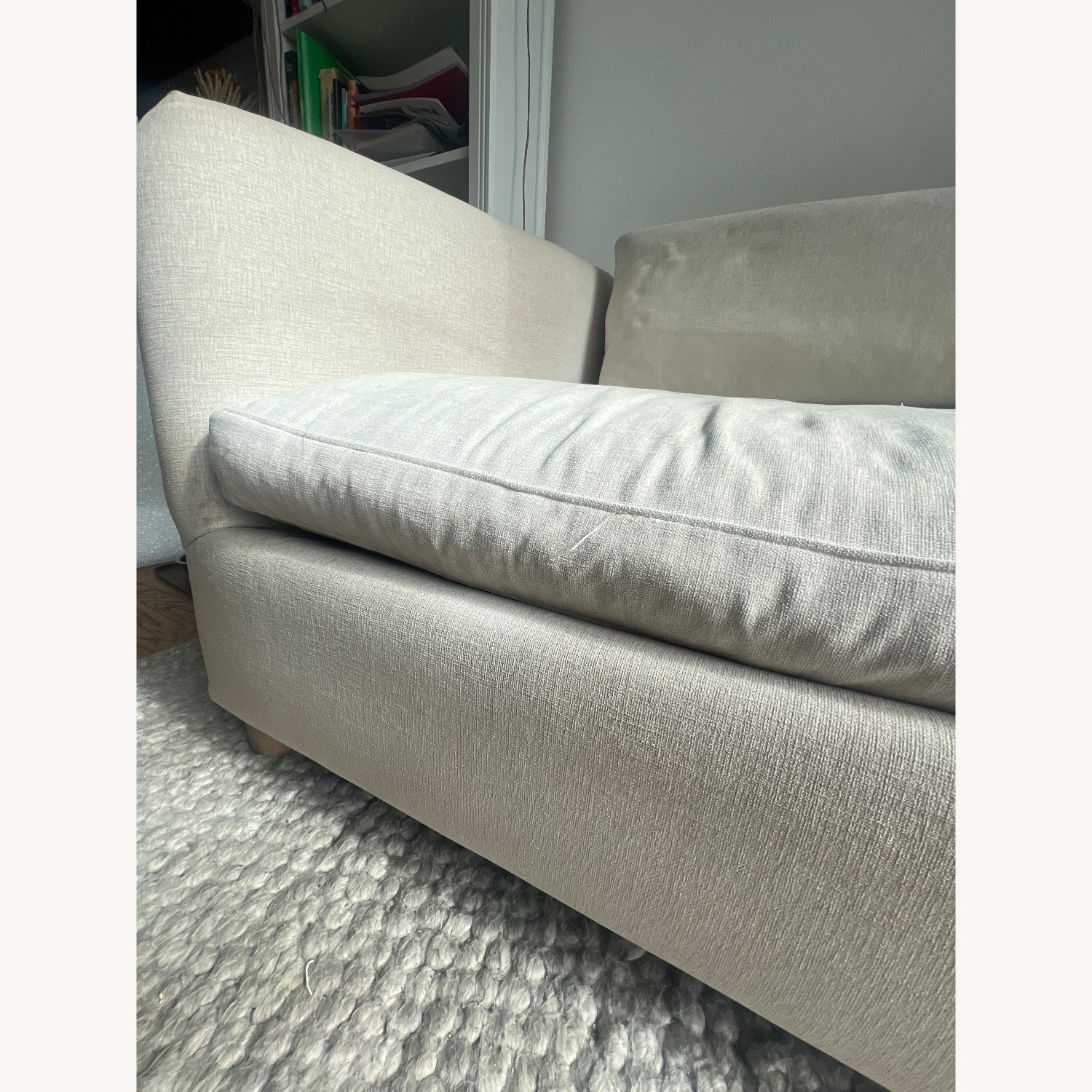 Create Comfort Natural Fabric Loveseat Sofa - image-6