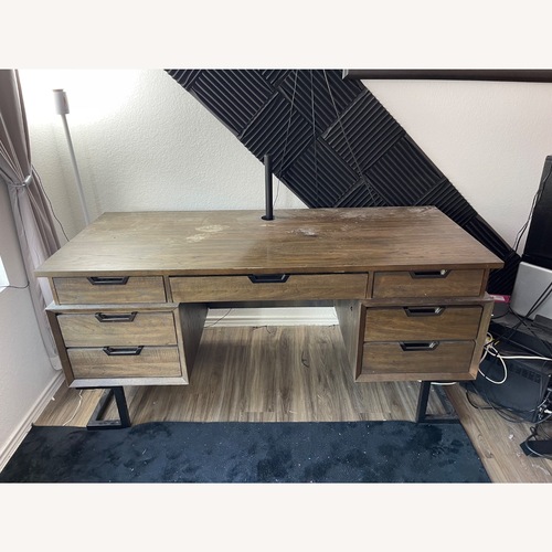 Used Aspen Home Dark Brown Desk for sale on AptDeco
