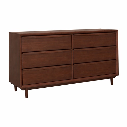 Used Raymour & Flanigan Marcelo Dark Brown Wood Dresser for sale on AptDeco
