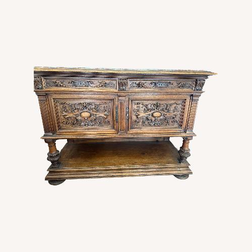 Used Vintage/Antique Dark Brown Wood Sideboard for sale on AptDeco