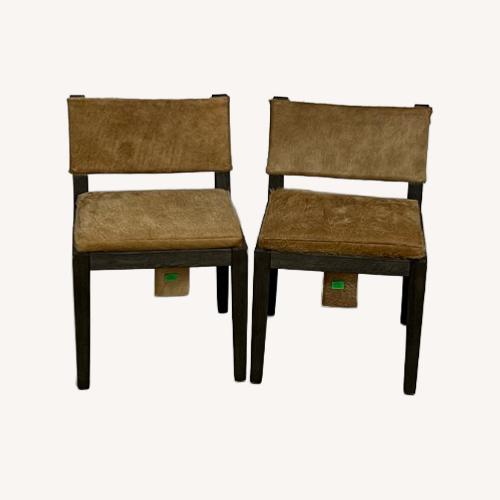Used Restoration Hardware Saddle Fabric Dining Chair, Setof6 for sale on AptDeco