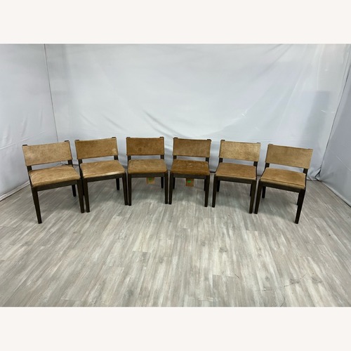 Used Restoration Hardware Saddle Fabric Dining Chair, Setof6 for sale on AptDeco