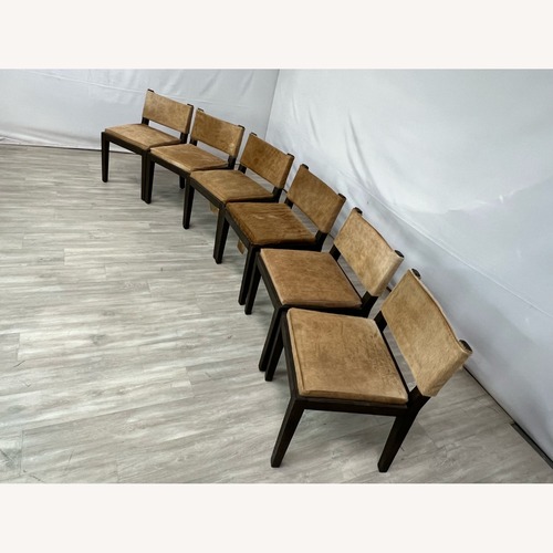 Used Restoration Hardware Saddle Fabric Dining Chair, Setof6 for sale on AptDeco