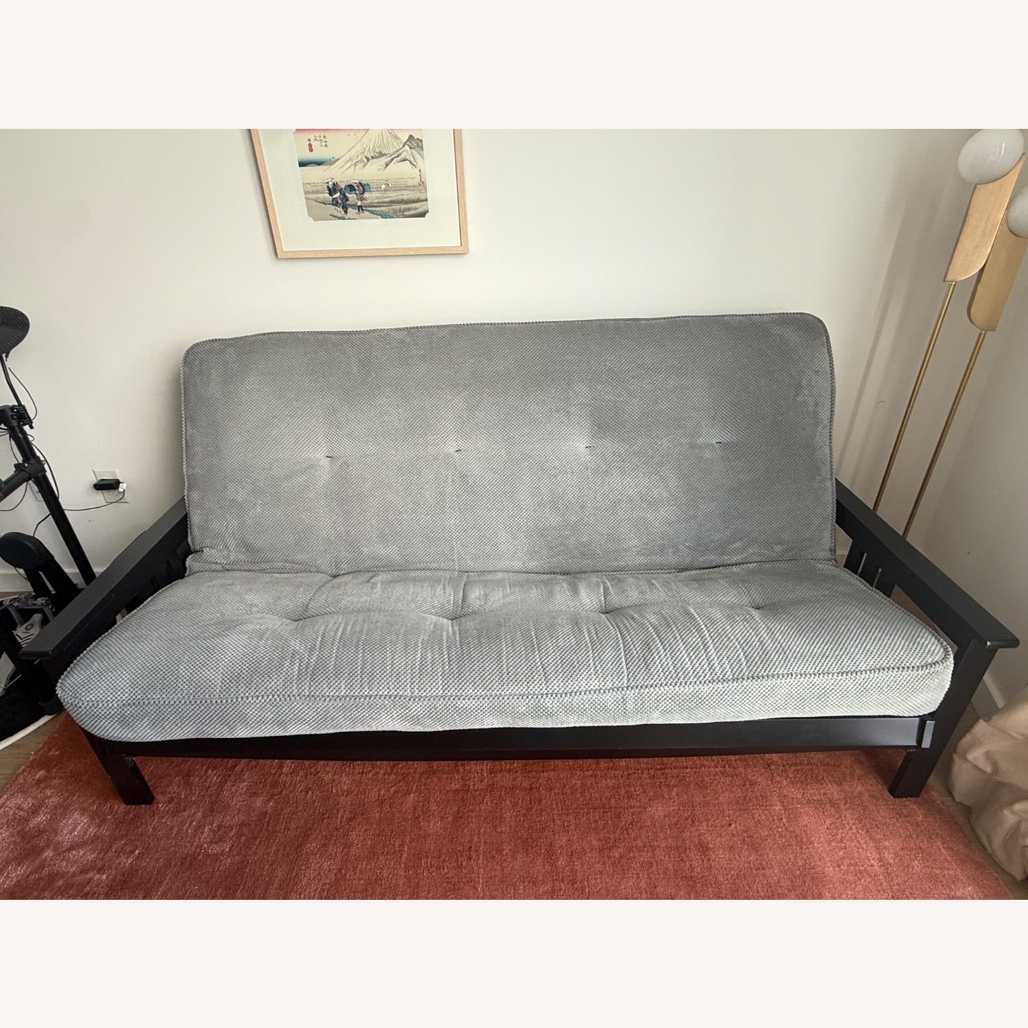 Wayfair Light Gray Fabric Futon - image-2