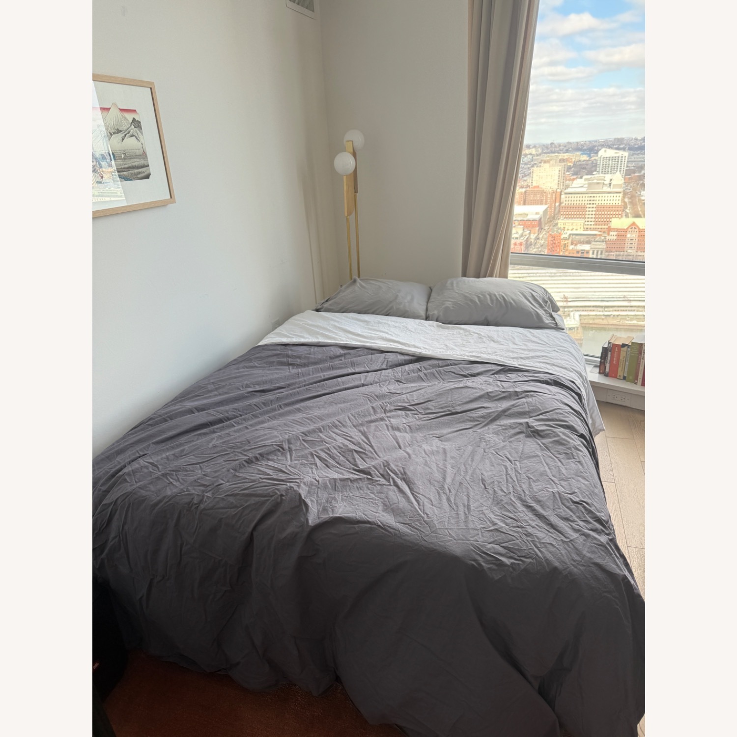 Wayfair Light Gray Fabric Futon - image-4