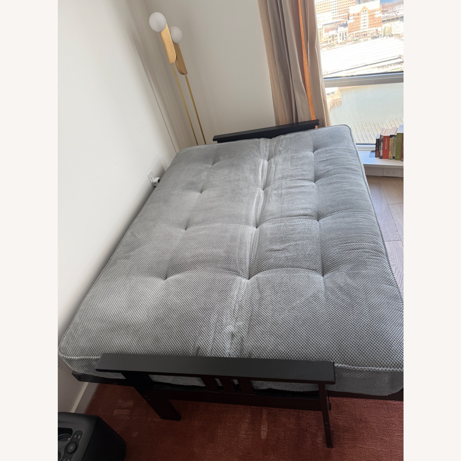 Wayfair Light Gray Fabric Futon - image-3