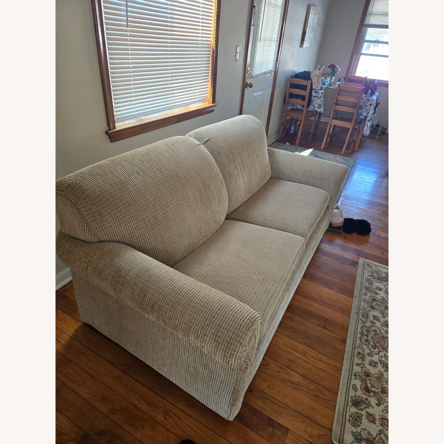 Art Van Light Brown Fabric Sleeper Sofa - image-2