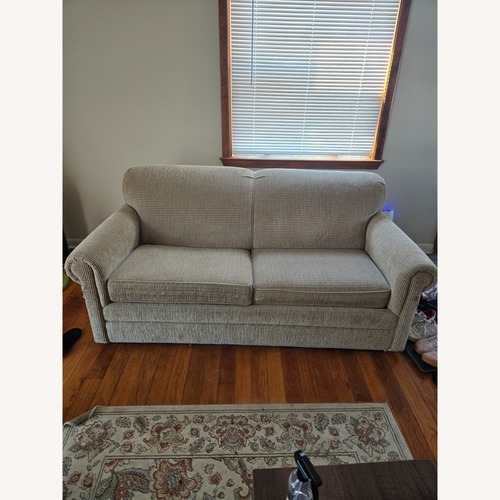 Used Art Van Light Brown Fabric Sleeper Sofa for sale on AptDeco
