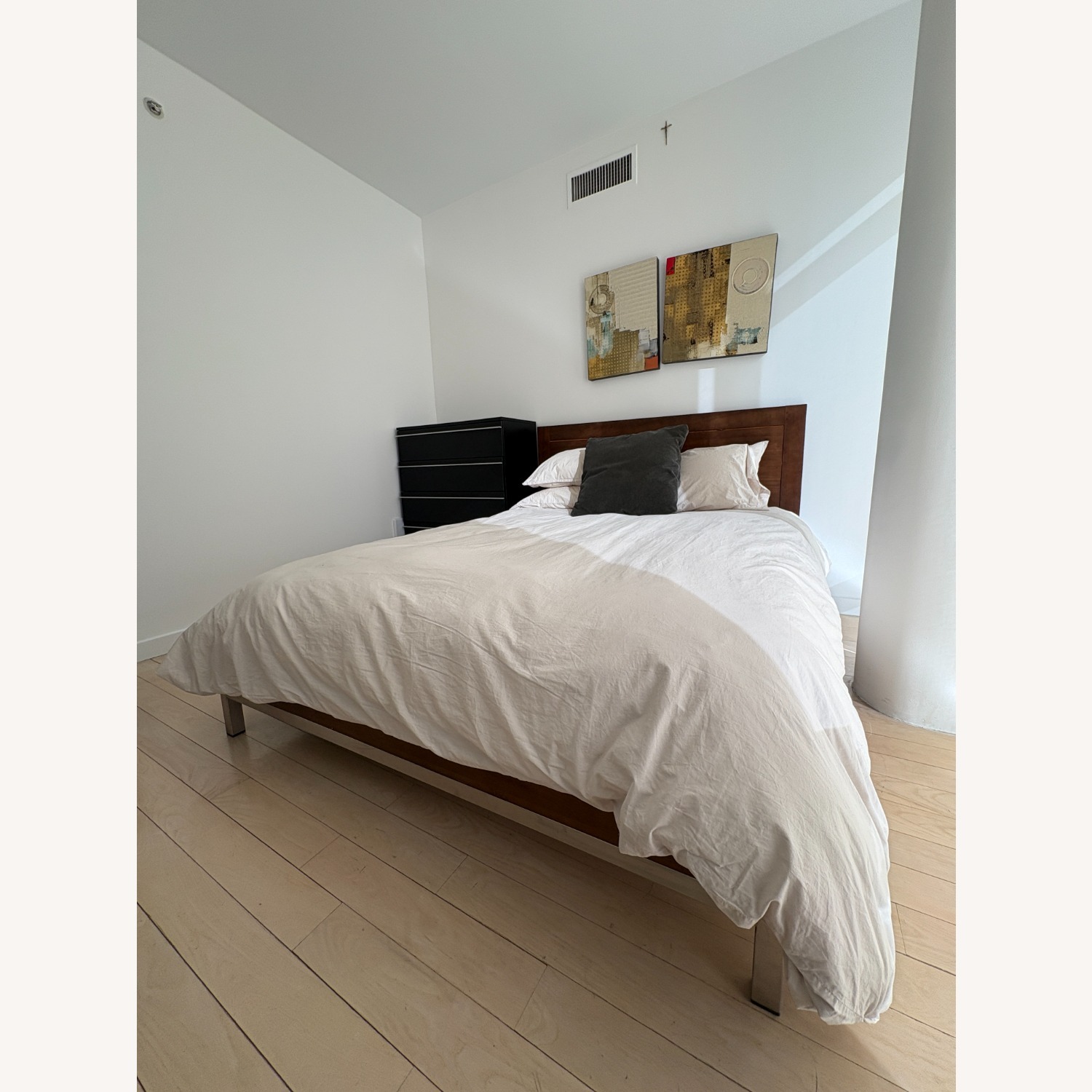 Bloomingdale's Dark Brown Wood Queen Bed - image-5