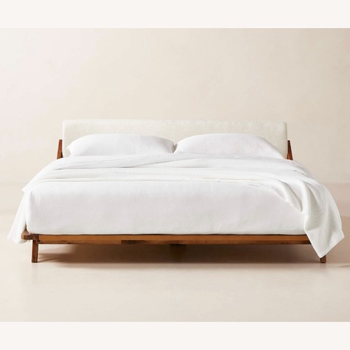Used CB2 Drommen Bed Queen Natural Wood Queen Bed for sale on AptDeco