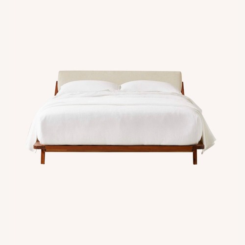 Used CB2 Drommen Bed Queen Natural Wood Queen Bed for sale on AptDeco