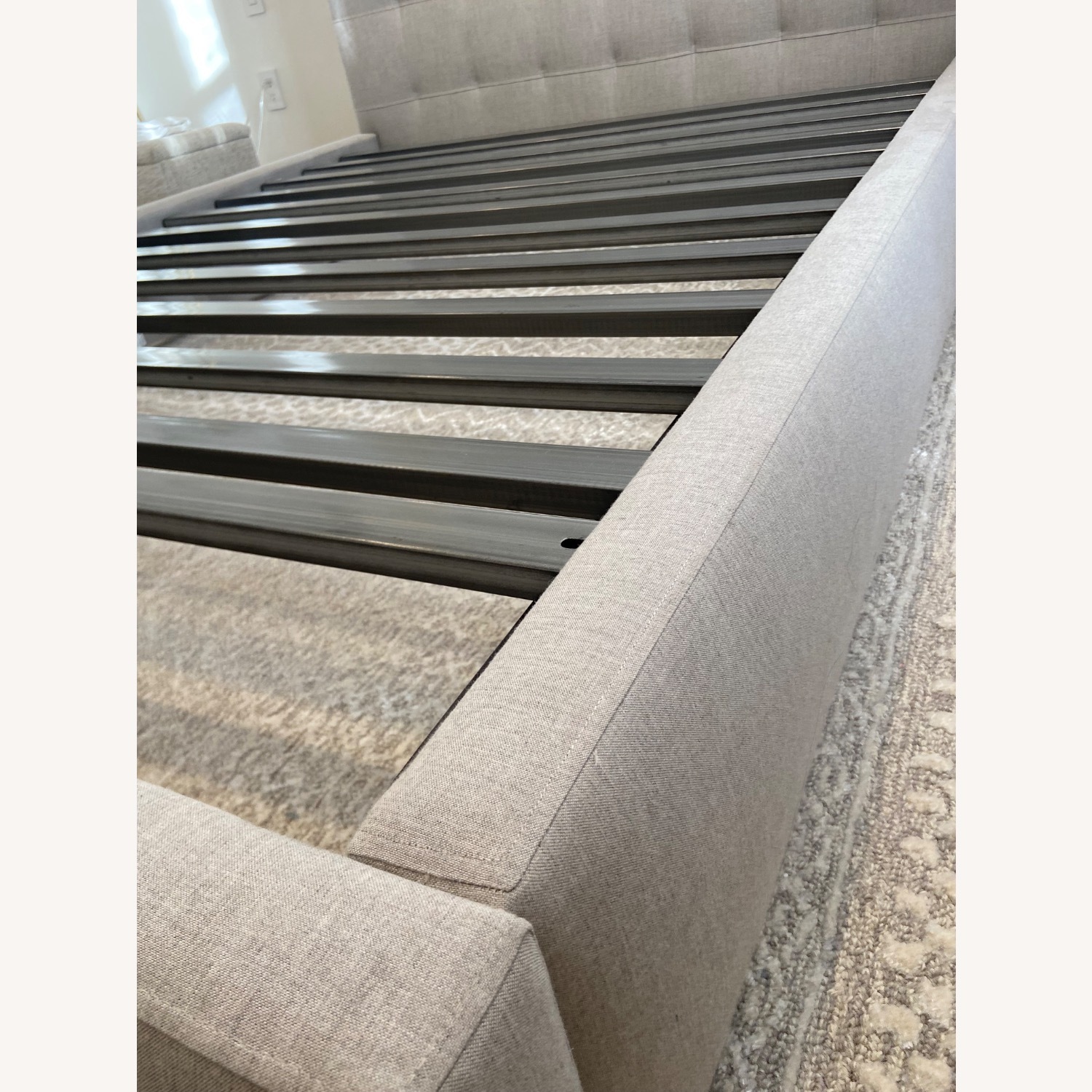 Room & Board Jasper Light Gray Fabric Queen Bed - image-2