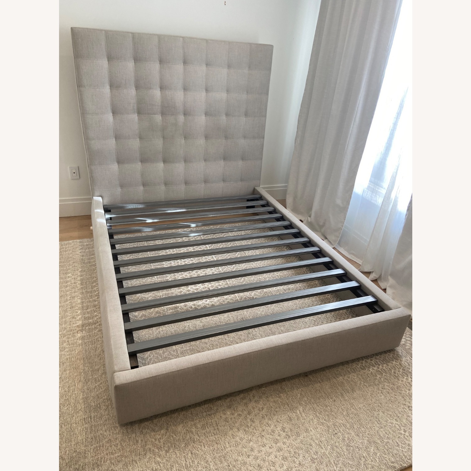 Room & Board Jasper Light Gray Fabric Queen Bed - image-1