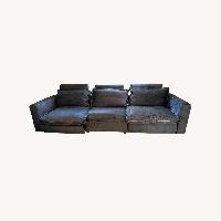 Homebody Dark Gray Velvet 3 Seat Sofa w/2 Recliner