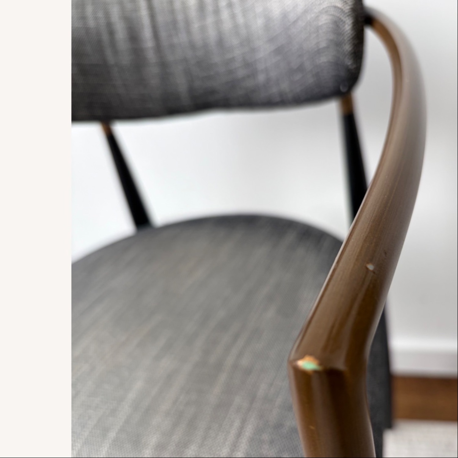 Arhaus Jagger Gray Cary Linen Dining Arm Chairs - image-6