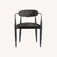 Arhaus Jagger Gray Cary Linen Dining Arm Chairs