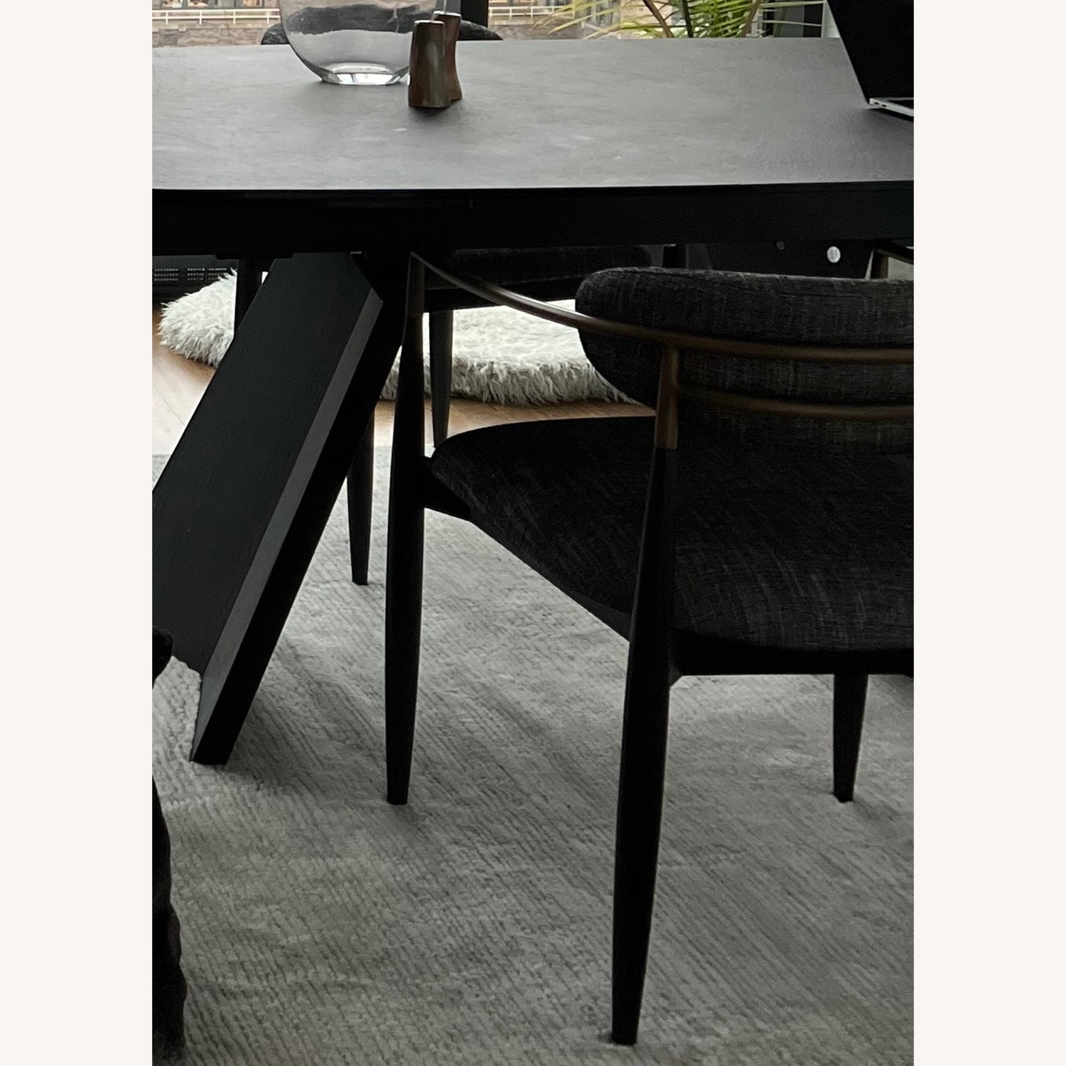 Arhaus Jagger Gray Cary Linen Dining Arm Chairs - image-3