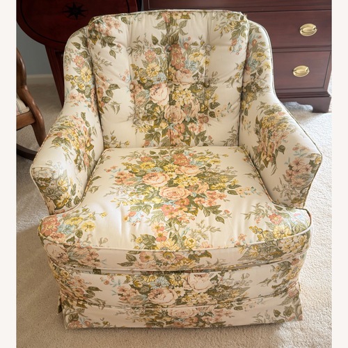 Used Vintage Floral Club Chair for sale on AptDeco