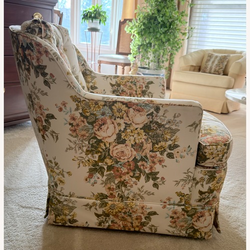 Used Vintage Floral Club Chair for sale on AptDeco