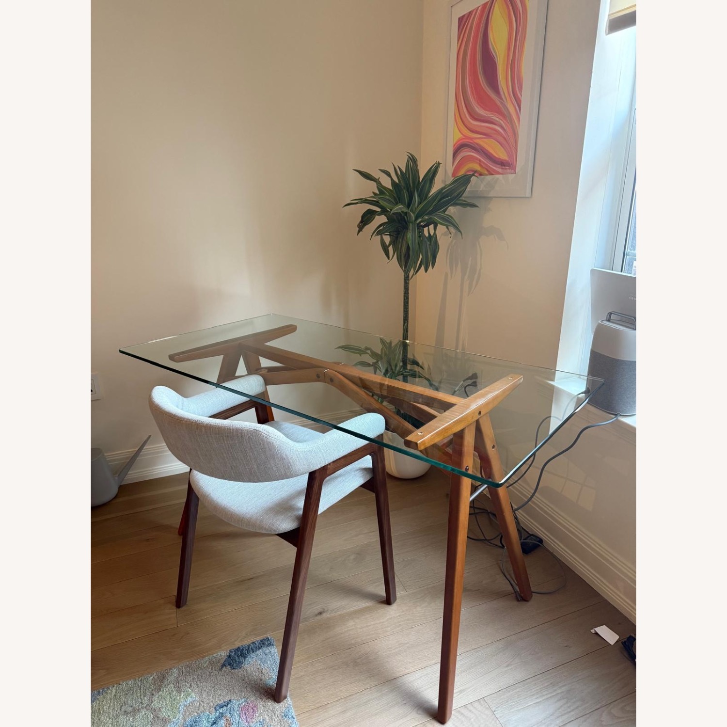 Modway Glass Top Office Desk - image-4