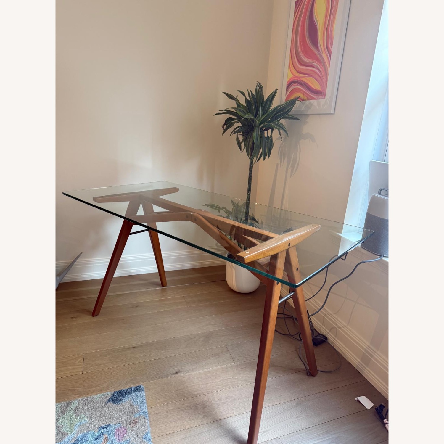 Modway Glass Top Office Desk - image-2