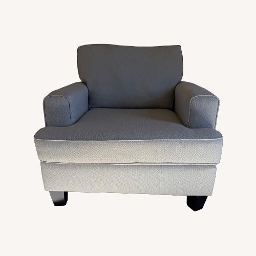 Used Fusion Light Gray Fabric Armchair for sale on AptDeco
