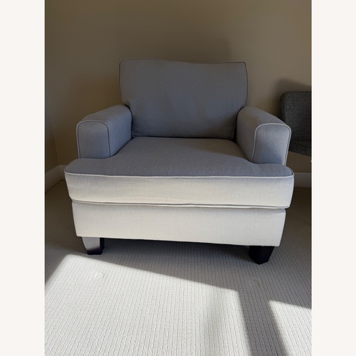 Used Fusion Light Gray Fabric Armchair for sale on AptDeco