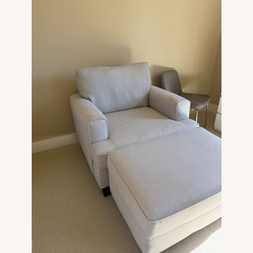 Used Fusion Light Gray Fabric Armchair for sale on AptDeco