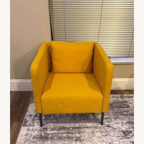 Used IKEA Yellow Fabric Accent Chair for sale on AptDeco