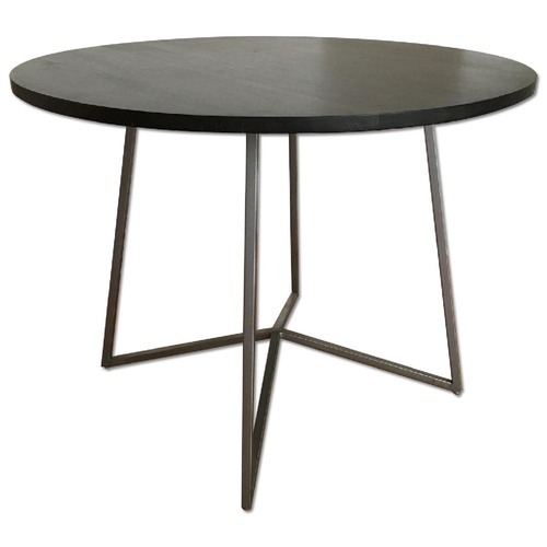 Used CB2 Peak Dark Gray Wood Dining Table for sale on AptDeco