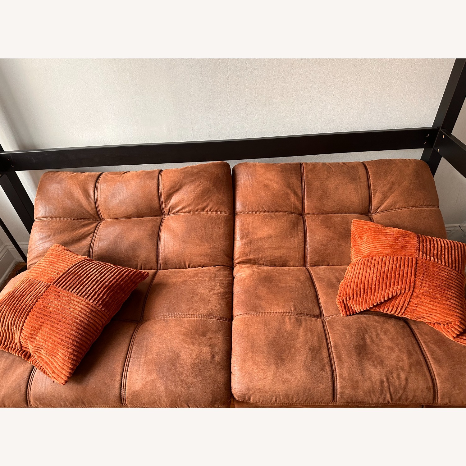 Wayfair Dark Brown Faux Leather Futon - image-1