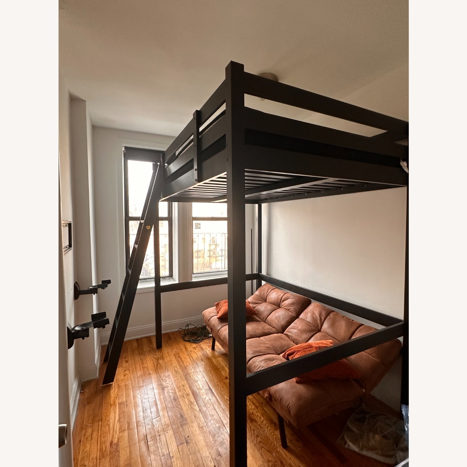 Wayfair Dark Brown Faux Leather Futon - image-3