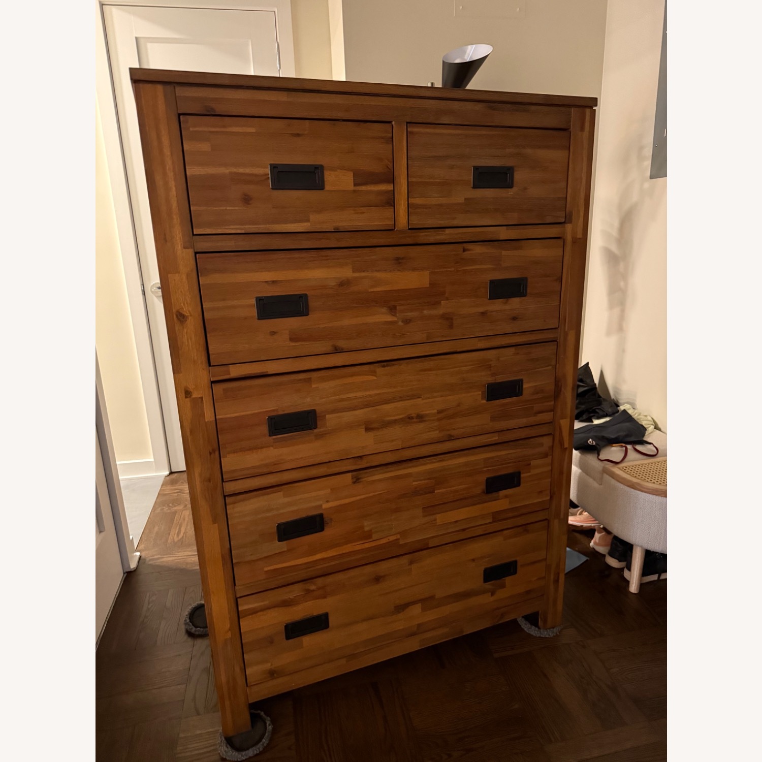 Macy's Dark Brown Wood Dresser - image-1