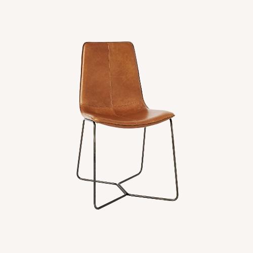 Used West Elm Slope Leather Dining Chair for sale on AptDeco