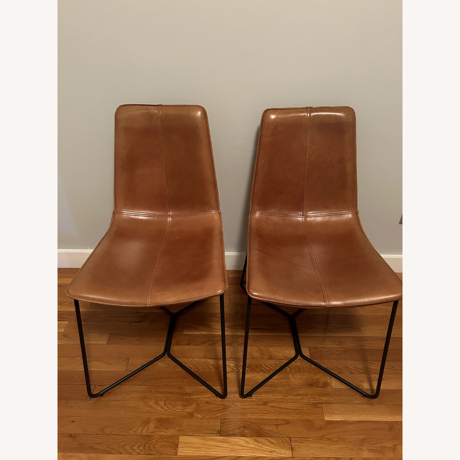 West Elm Slope Leather Dining Chair - image-4