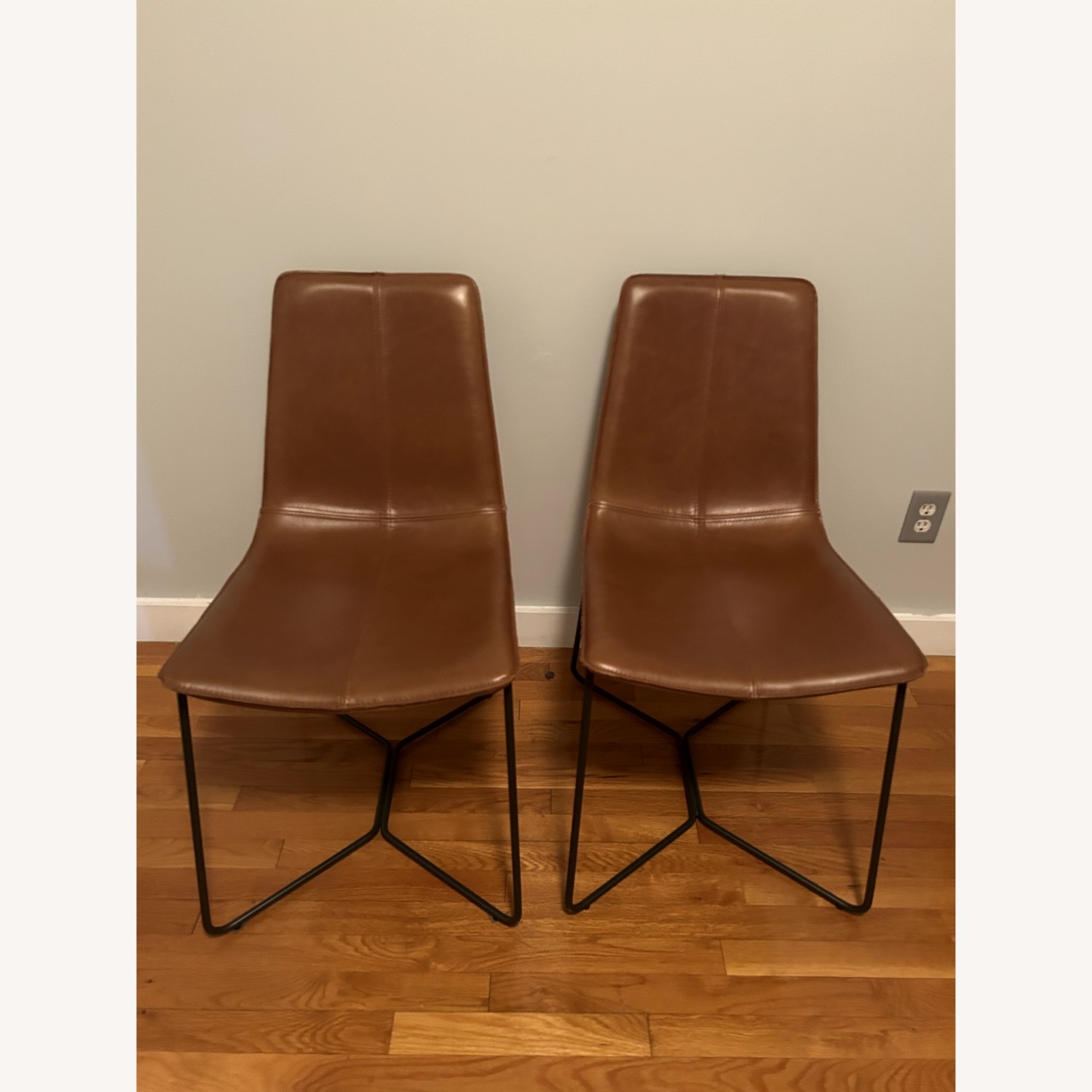 West Elm Slope Leather Dining Chair - image-2