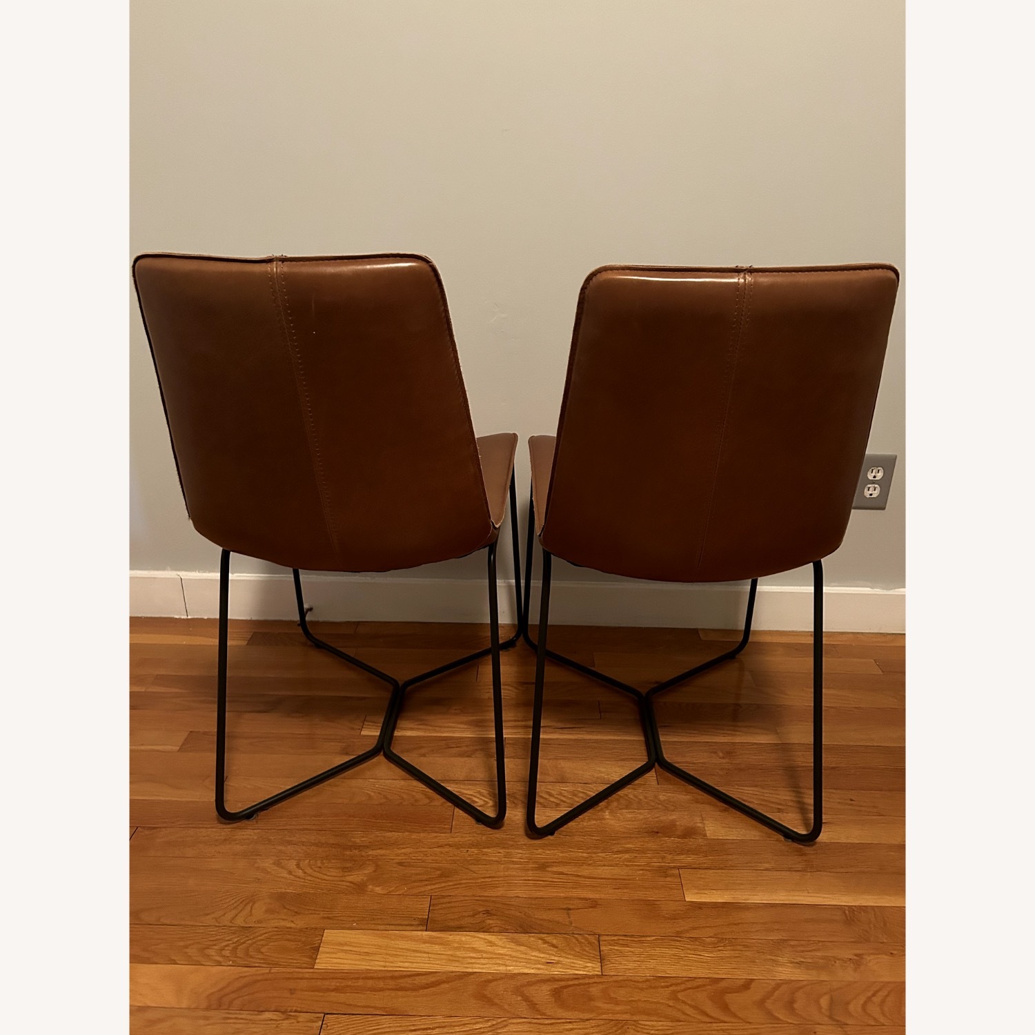 West Elm Slope Leather Dining Chair - image-3