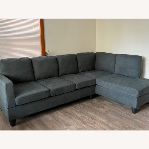 Used Dark Gray 2 Piece Sectional for sale on AptDeco