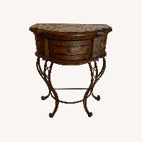 Half Moon Entryway Table w Drawer 
